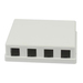 Synergy 21 Keystone Modulträger Patchpanel für 4x TP-Modul Aufputz weiss ABS