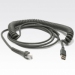 Zebra USB-Kabel - USB - 2.7 m - gewickelt - für Symbol LS2208, LS4208, LS4278
