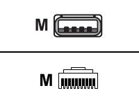 Zebra Datenkabel - USB (M) zu RJ-45 (10-polig) (M)
