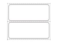 Zebra Z-Perform 1000D - Papier - seidig - permanenter Acrylklebstoff - unbeschichtet - perforiert - 6,2 mil - weiß - 50 x 20 mm 3350 Etikett(en) (1 Rolle(n)