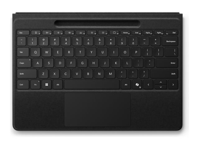 Microsoft Surface Pro Flex Keyboard - Tastatur - mit Touchpad, Beschleunigungsmesser, Surface Slim Pen 2 Ablage- und Ladeschale - hinterleuchtet - kabellos - Bluetooth LE - QWERTY - Englisch - Schwarz - für Microsoft Surface Pro 8, Pro 8 for Business, Pro 9, Pro 9 for Business, Pro 10 for Business, Pro (11th Edition)