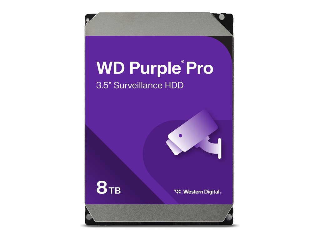 WD Purple Pro WD8002PURP - Festplatte - 8 TB - Überwachung, intelligente Videoübertragung - intern - 3.5" (8.9 cm)