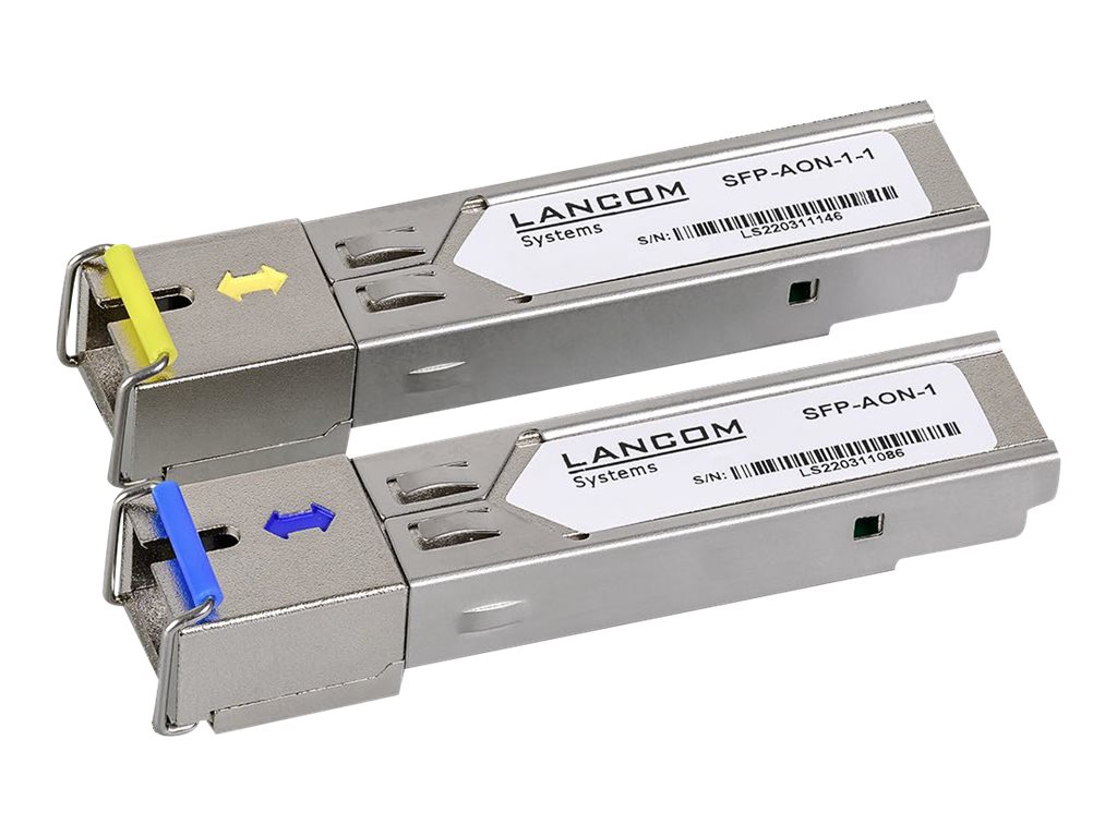 Lancom SFP-BiDi1550-SC1 - SFP (Mini-GBIC)-Transceiver-Modul - 1GbE - 1000Base-BX20 - SC/UPC Einzelmodus - bis zu 20 km - 1310 nm / 1550 nm (Packung mit 2)