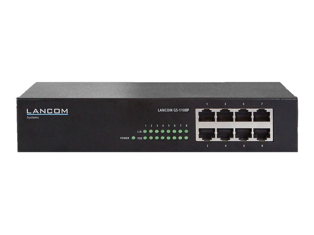 Lancom GS-1108P - Switch - unmanaged - 8 x 10/100/1000 (PoE+)