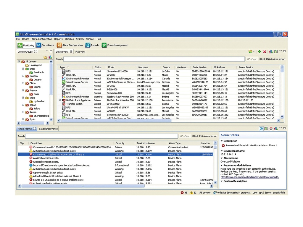 APC InfraStruXure Central - Lizenz - 100 Knoten