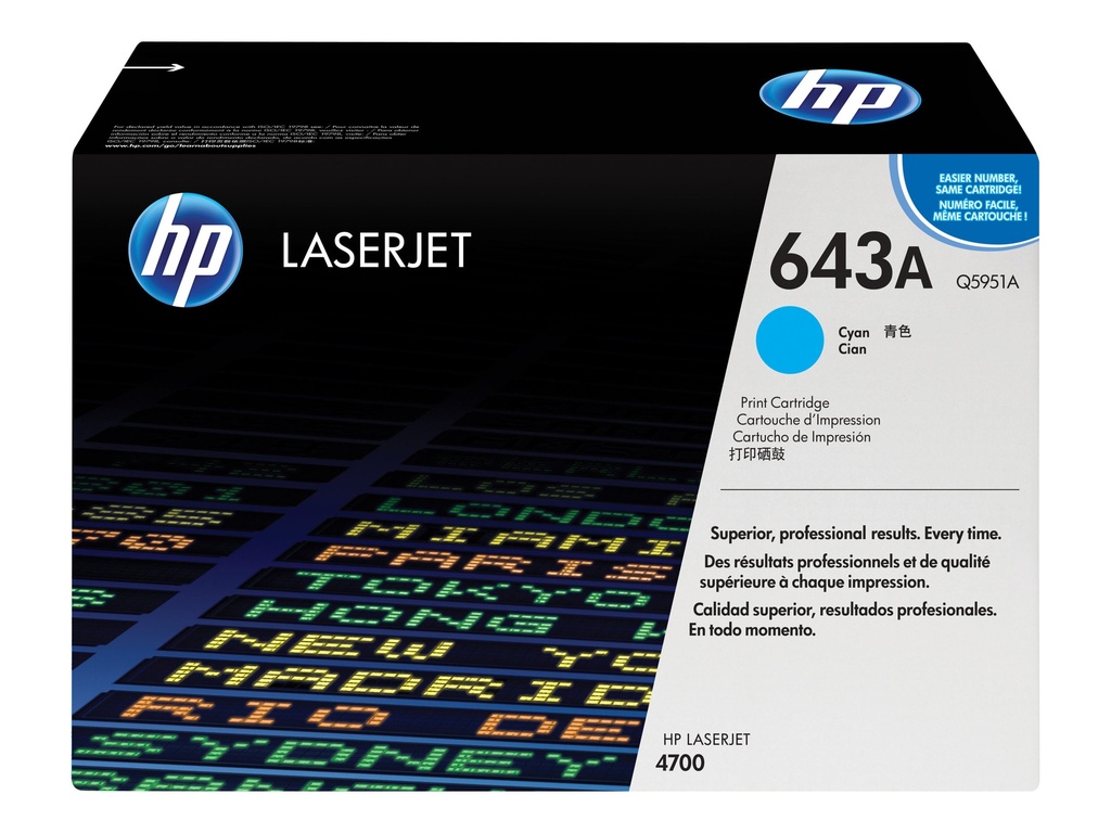 HP 643A - Cyan - Original - LaserJet - Tonerpatrone (Q5951A)