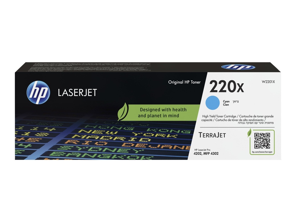 HP 220X - Hohe Ergiebigkeit - Cyan - original - LaserJet - Box - Tonerpatrone (W2201X)