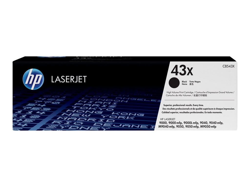 HP 43X - Hohe Ergiebigkeit - Schwarz - original - LaserJet - Tonerpatrone (C8543X)