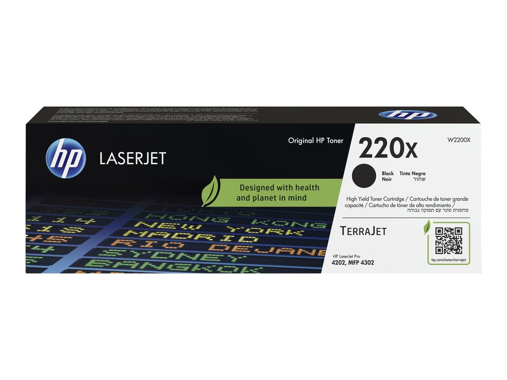 HP 220X - Hohe Ergiebigkeit - Schwarz - original - LaserJet - Box - Tonerpatrone (W2200X)