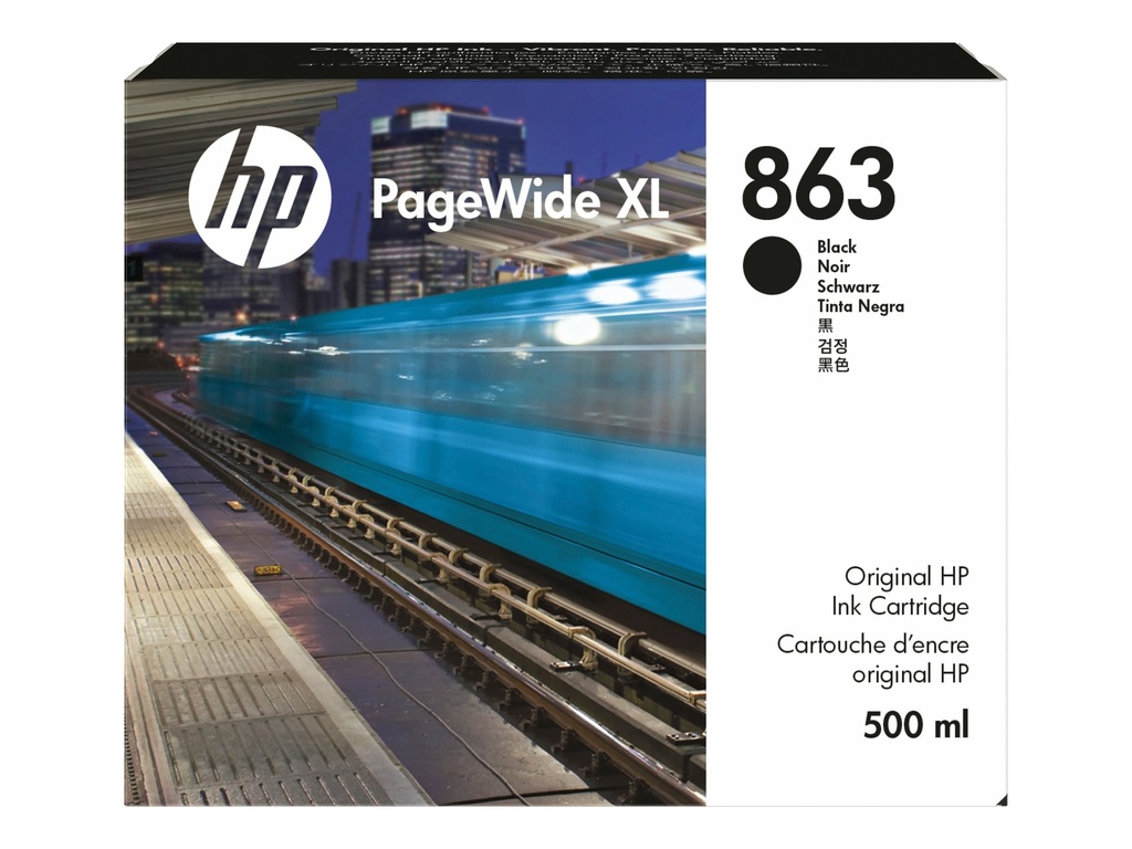 HP 863 - 500 ml - Schwarz - original - PageWide XL