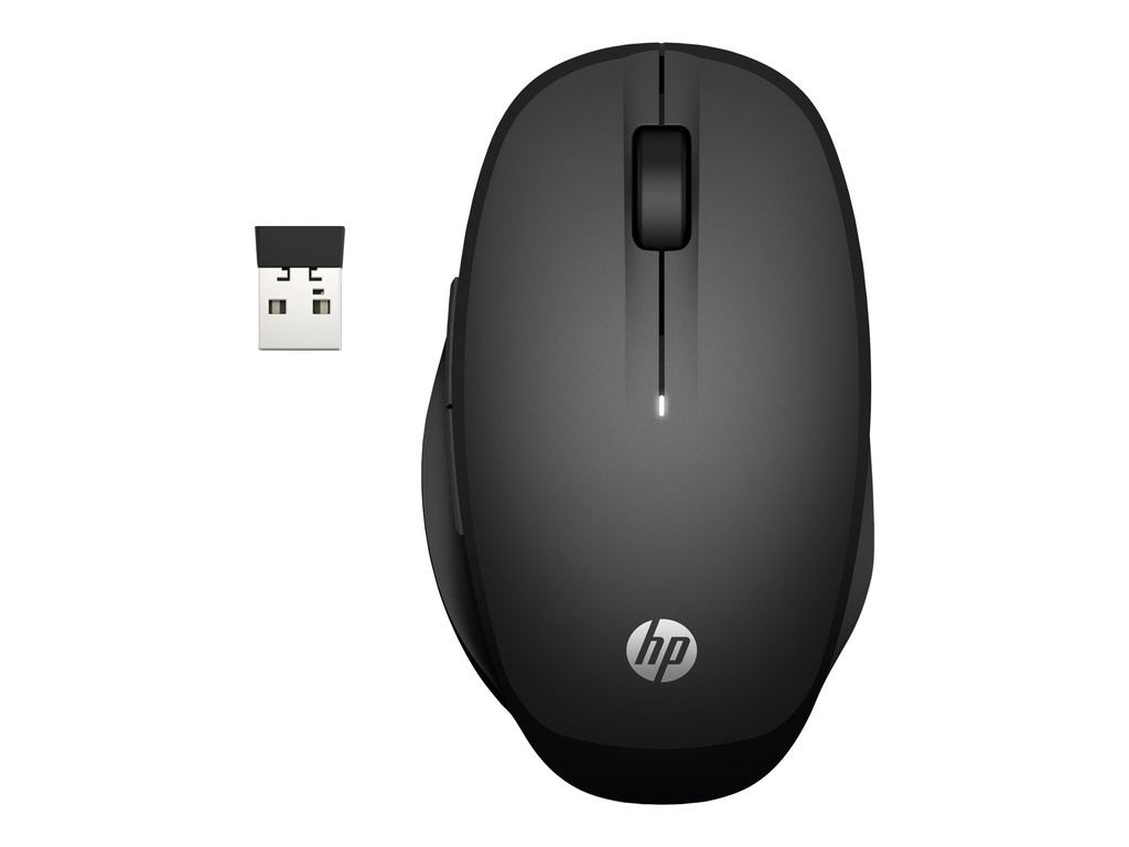 HP Dual Mode - Maus - kabellos - Bluetooth, 2.4 GHz - kabelloser Empfänger (USB)