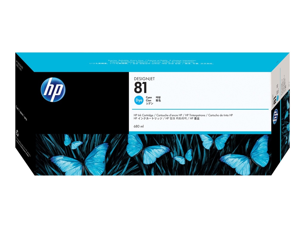 HP 81 - 680 ml - Cyan - original - Tintenpatrone