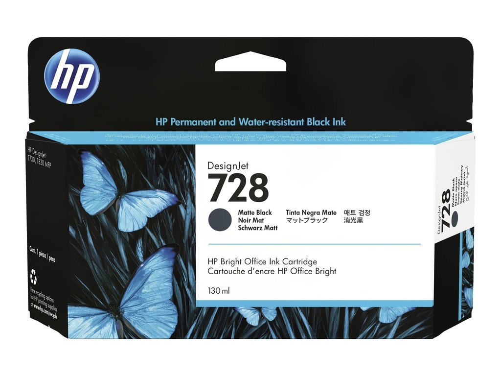 HP 728 - 130 ml - mattschwarz - original - DesignJet