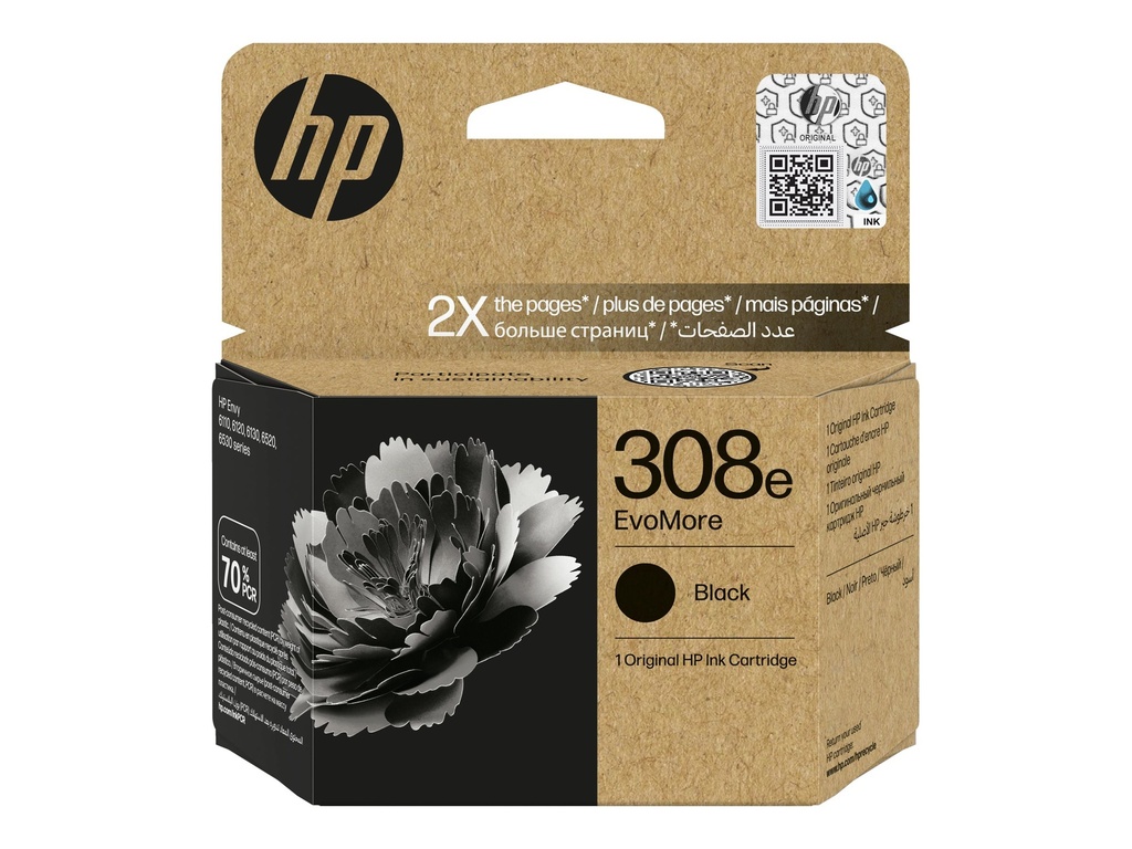 HP 308e EvoMore - Schwarz - original - Tintenpatrone