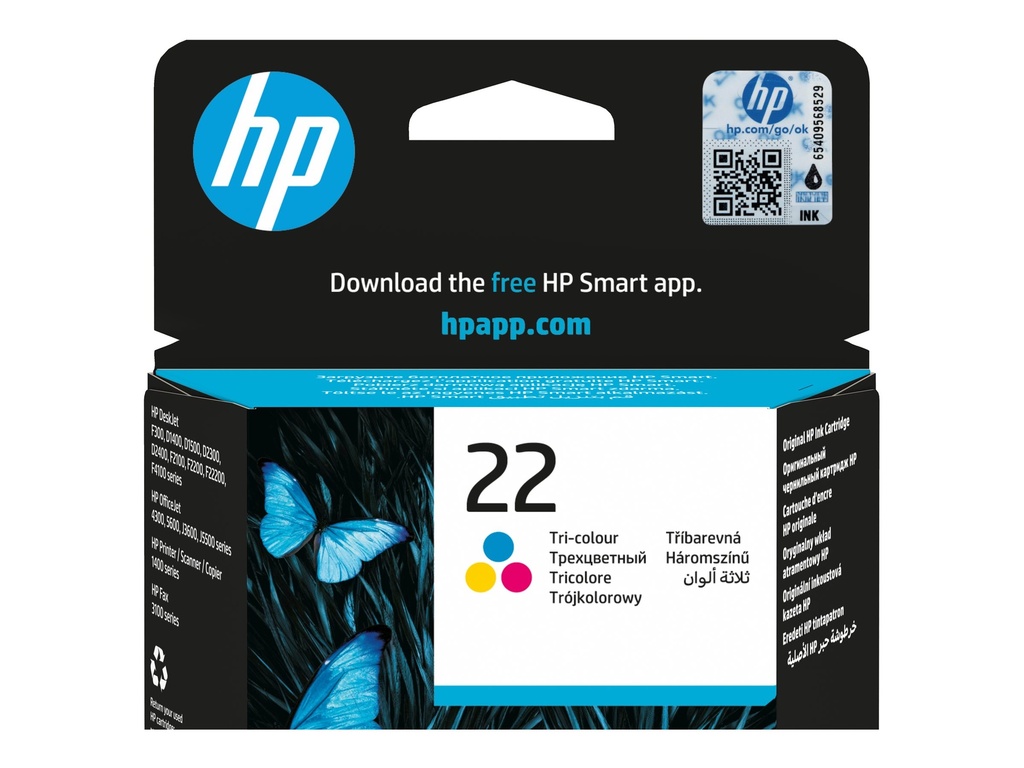 HP 22 - 5 ml - Farbe (Cyan, Magenta, Gelb) - original