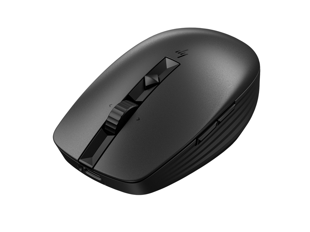 HP 710 - Maus - wiederaufladbar - 7 Tasten - kabellos - Bluetooth 5.3, 2.4 GHz - kabelloser Empfänger (USB)