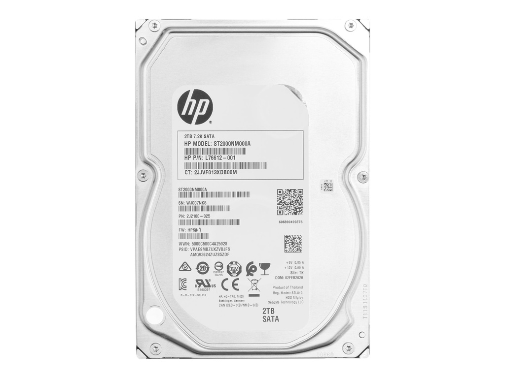 HP  Festplatte - 2 TB - intern - 3.5" (8.9 cm) - SATA 6Gb/s - 7200 rpm - für Workstation Z4 G4 (3.5")