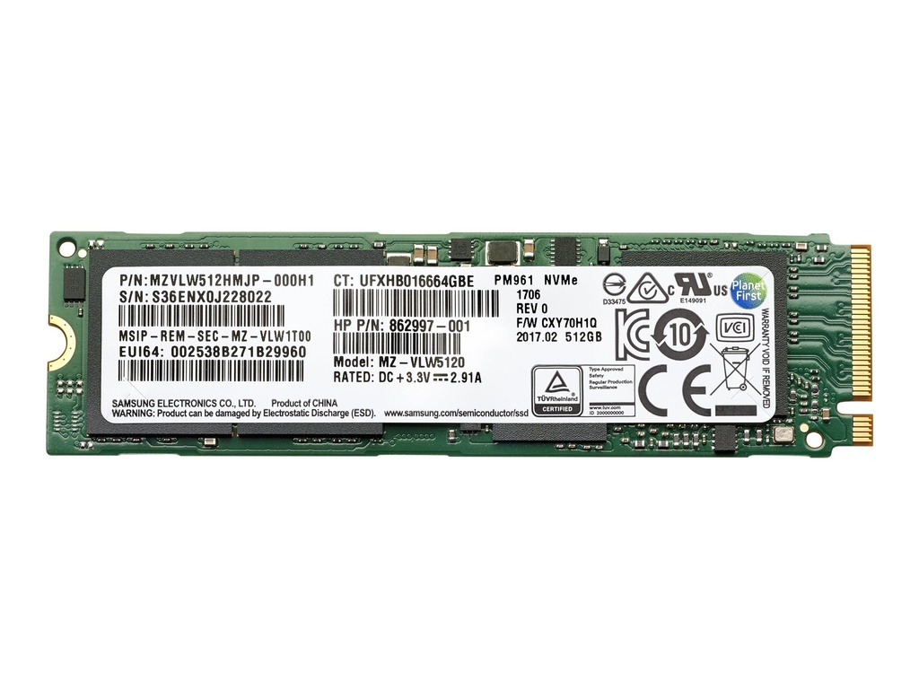 HP  SSD - 512 GB - intern - M.2 2280 - PCIe 4.0 x4 (NVMe)