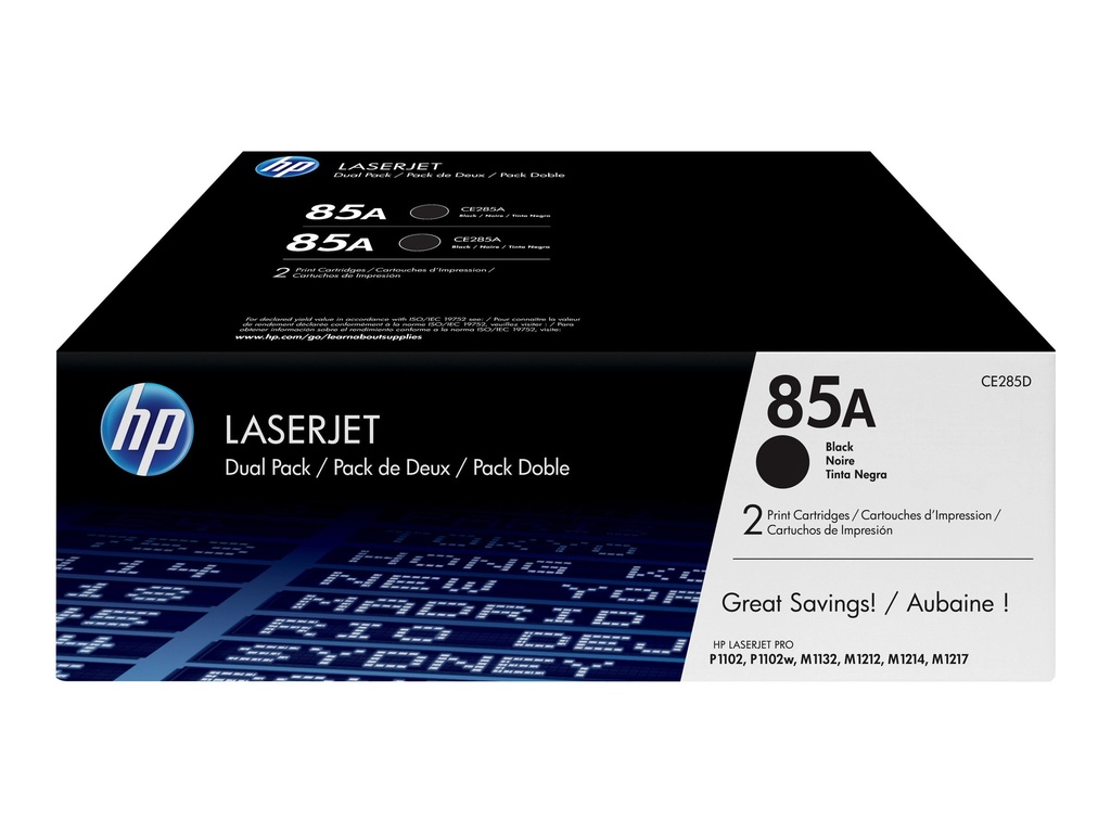 HP 85A - 2er-Pack - Schwarz - original - LaserJet - Tonerpatrone (CE285AD)