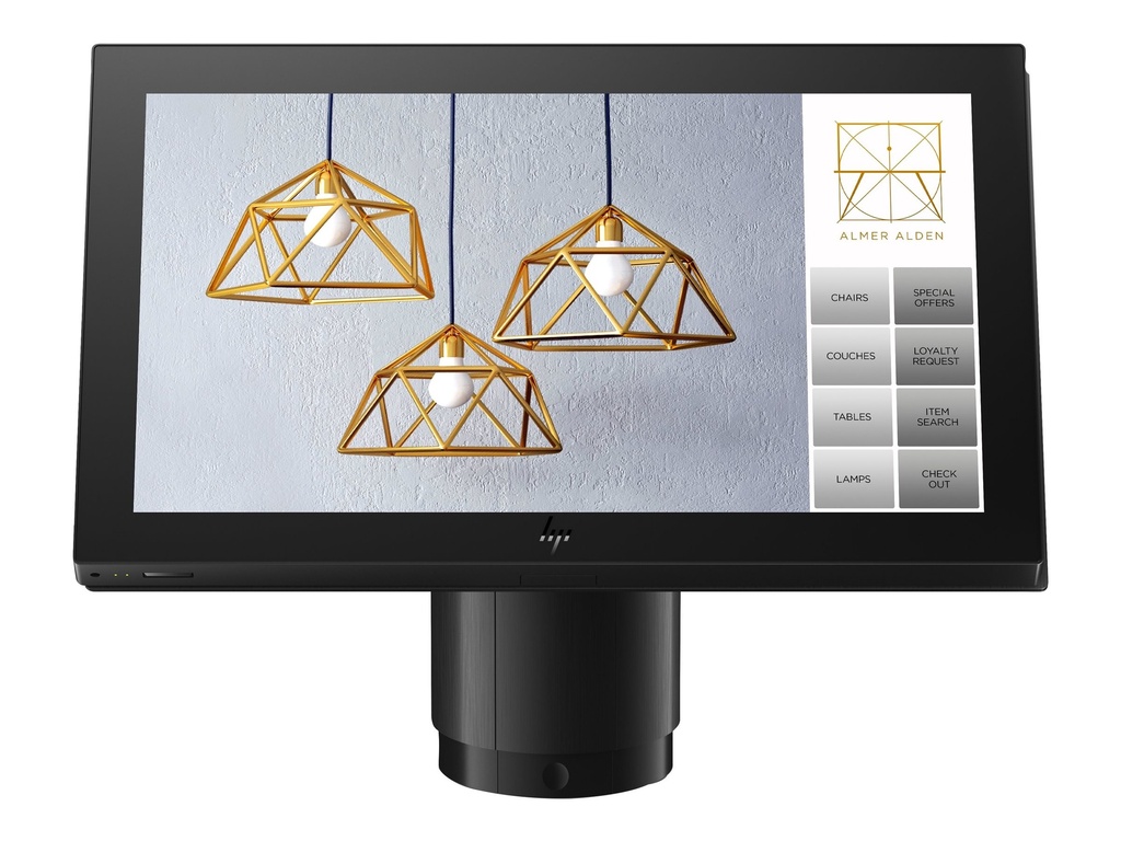 HP Engage One Pro - All-in-One (Komplettlösung) - 1 x Core i3 10100E / 3.2 GHz - RAM 8 GB - SSD 256 GB - NVMe, TLC - UHD Graphics 630 - 1GbE - Win 10 IoT Enterprise - Monitor: LED 39.6 cm (15.6")
