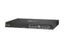 HPE Aruba 6100 24G Class4 PoE 4SFP+ - Switch - managed - 24 x 10/100/1000 + 4 x 1 Gigabit / 10 Gigabit SFP+ - Seite-zu-Seite-Luftstrom - an Rack montierbar - PoE+ (370 W)