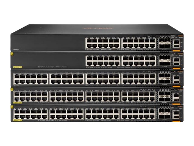 HPE Aruba Networking CX 6200M 36G 12SR5 Class6 PoE 4SFP+ Switch - Switch - max. Stapelentfernung 10 km - L3 - managed - 36 x 10/100/1000 (4PPoE)