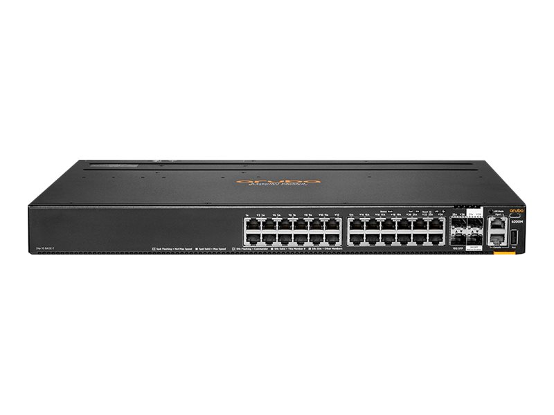 HPE Aruba 6200M 24G 4SFP+ TAA Switch - Switch - max. Stapelentfernung 10 km - L3 - managed - 24 x 10/100/1000 + 4 x 1 Gigabit / 10 Gigabit SFP+ (Uplink / Stacking)