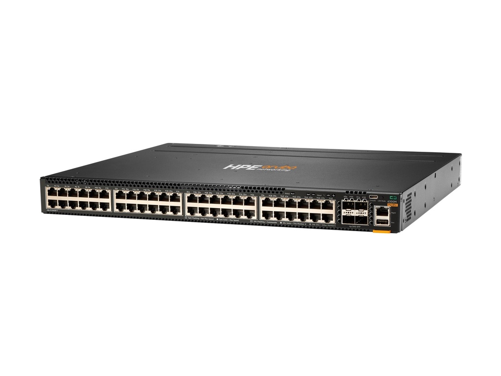 HPE Aruba 6300M - Switch - L3 - managed - 48 x 10/100/1000 + 4 x 1 Gigabit / 10 Gigabit / 25 Gigabit / 50 Gigabit SFP56 (Uplink / Stacking)