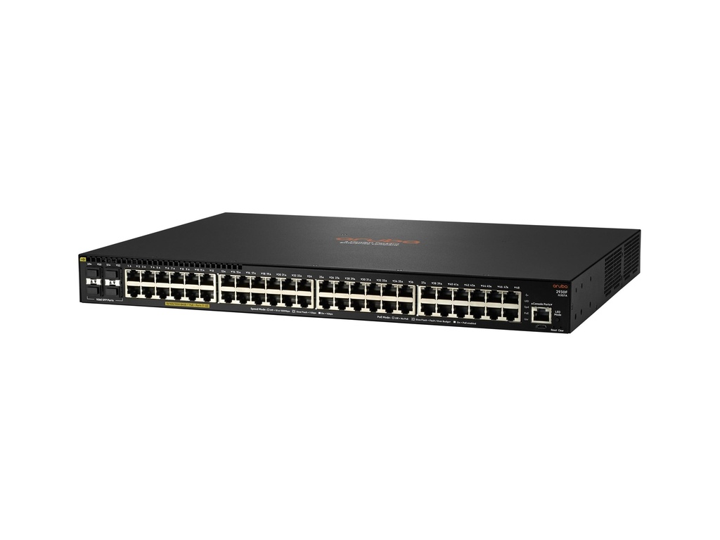 HPE Aruba 2930F 48G PoE+ 4SFP - Switch - L3 - managed - 48 x 10/100/1000 (PoE+)