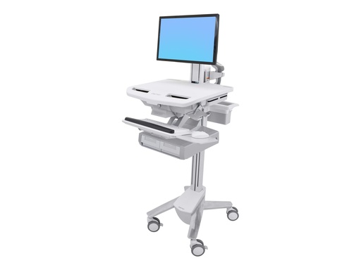 [SV43-13A0-0] Ergotron Cart with LCD Pivot, 2 Drawers - Wagen - offene Architektur - für LCD-Display / PC-Ausrüstung - Kunststoff, Aluminium, verzinker Stahl - Bildschirmgröße: bis zu 61 cm (bis zu 24 Zoll)