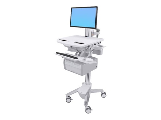 [SV43-13C0-0] Ergotron Wagen - offene Architektur - für LCD-Display / PC-Ausrüstung - verriegelbar - medizinisch - Aluminium, verzinker Stahl, hochwertiger Kunststoff - Bildschirmgröße: bis zu 61 cm (bis zu 24 Zoll)