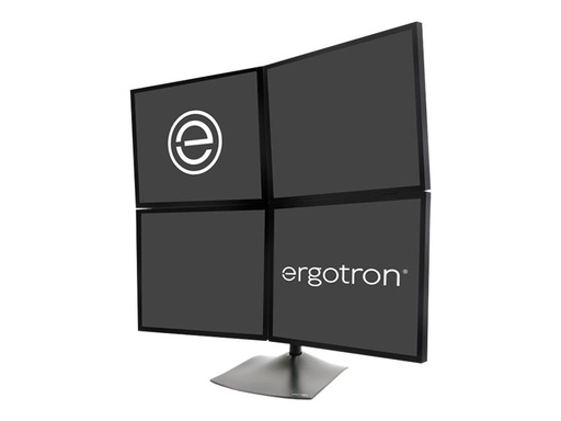 [33-324-200] Ergotron DS100 Quad-Monitor Desk Stand - Aufstellung - für 4 LCD-Anzeigen - Aluminium, Stahl - Schwarz - Bildschirmgröße: bis zu 61 cm (bis zu 24 Zoll)