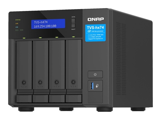 [TVS-H474-PT-8G] QNAP TVS-H474 - NAS-Server - 4 Schächte - SATA