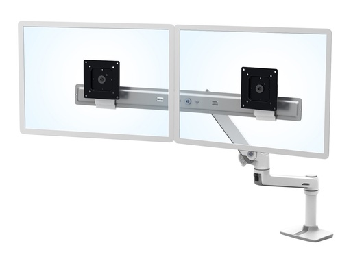 [45-489-216] Ergotron LX Desk Dual Direct Arm - Befestigungskit (Gelenkarm, Spannbefestigung für Tisch, 2 Drehgelenke, Befestigungsteile, Scharnier, Verlängerungsteil)