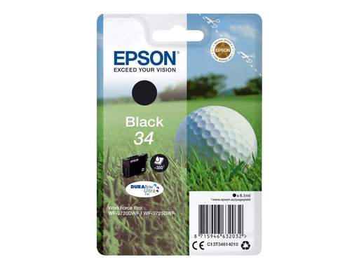 [C13T34614010] Epson 34 - 6.1 ml - Schwarz - Original - Tintenpatrone
