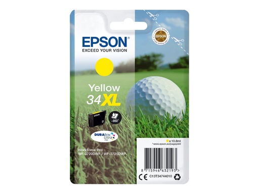 [C13T34744010] Epson 34XL - 10.8 ml - XL - Gelb - Original - Blisterverpackung