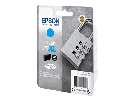 [C13T35924020] Epson 35XL - 20.3 ml - XL - Cyan - Original - Blister mit RF- / aktustischem Alarmsignal
