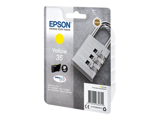 [C13T35844020] Epson 35 - 9.1 ml - Gelb - Original - Blister mit RF- / aktustischem Alarmsignal