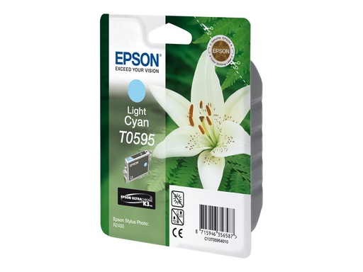 [C13T05954010] Epson T0595 - 13 ml - hell Cyan - original - Blisterverpackung
