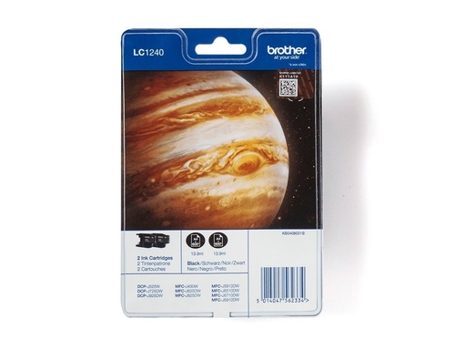 [LC1240BKBP2DR] Brother LC1240 Twin-Pack - Druckerpatrone - 2 x Schwarz - Original - Tintenpatrone