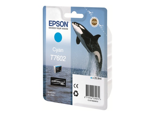 [C13T76024010] Epson T7602 - 26 ml - Cyan - original - Blisterverpackung