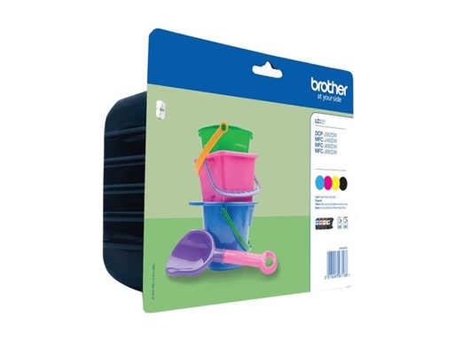 [LC221VALBPDR] Brother LC221 Value Pack - 4er-Pack - Schwarz, Gelb, Cyan, Magenta