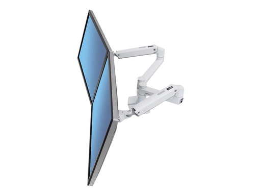 [45-491-216] Ergotron LX Dual Side-by-Side Arm - Befestigungskit (Spannbefestigung für Tisch, Stange, 2 Gelenkarme, 2 Erweiterungsklammern, T-Halterung, Basis)
