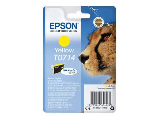 [C13T07144012] Epson T0714 - 5.5 ml - Gelb - Original - Tintenpatrone