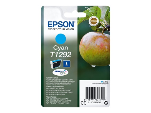 [C13T12924012] Epson T1292 - 7 ml - L-Größe - Cyan - Original