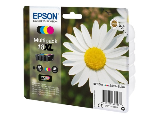 [C13T18164012] Epson 18XL - 4er-Pack - XL - Schwarz, Gelb, Cyan, Magenta
