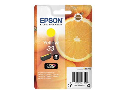[C13T33444012] Epson 33 - 4.5 ml - Gelb - Original - Blisterverpackung