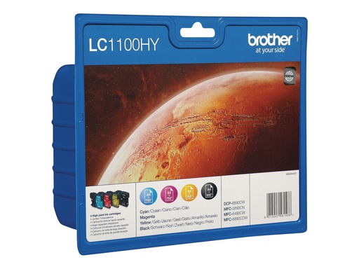 [LC1100HYVALBPDR] Brother LC1100HY Value Pack - 4er-Pack - Hohe Ergiebigkeit