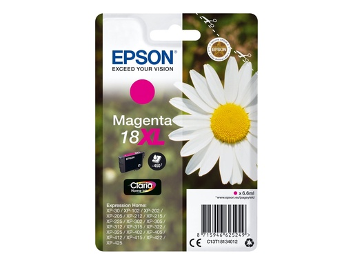 [C13T18134012] Epson 18XL - 6.6 ml - XL - Magenta - Original