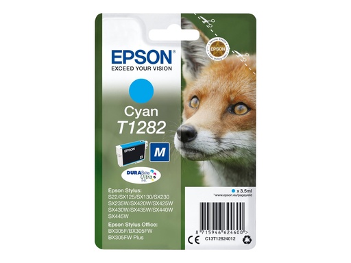 [C13T12824012] Epson T1282 - 3.5 ml - Größe M - Cyan - Original